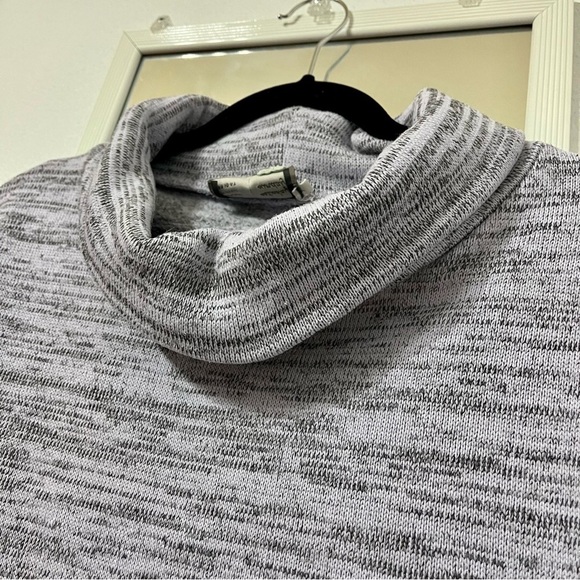 ANTHROPOLOGIE Saturday Sunday Lilac Grey Marled Cowl Neck Boxy Sweater Size S - Picture 5 of 9